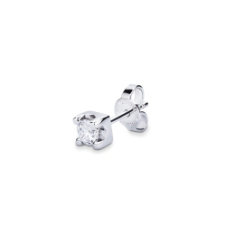 Herren einzelner Diamant-Ohrstecker Weißgold, 0.25 kt