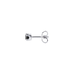 Einzelner Ohrstecker aus Weißgold 18K mit schwarzen Diamant  2