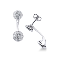 Weißgold Ohrhänger mit Diamanten