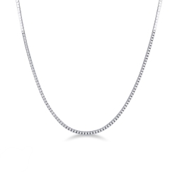 Tennis-Collier aus 18k Weißgold mit 0,01 Karat Diamanten