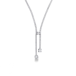 Tennis Kette Damen Weißgold 750 mit Diamanten