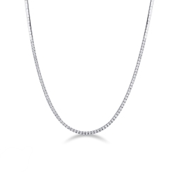 Tennis Collier Weißgold 18 Karat mit Diamanten