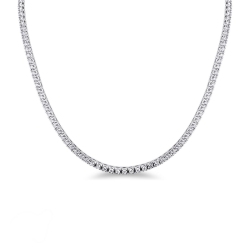 Diamant Kette Tennis Weißgold 18K