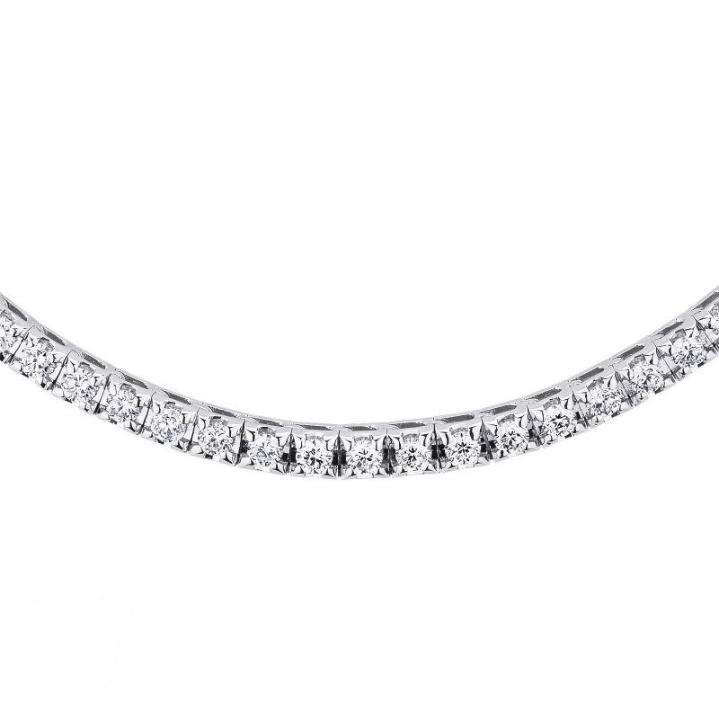 Tennis-Halskette aus Weißgold 750 mit Diamanten Tennis-Halskette aus Weißgold 750 mit Diamanten