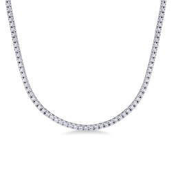 Tennis-Halskette aus Weißgold 750 mit Diamanten
