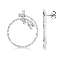 Diamant Creolen Weißgold 750 Damen