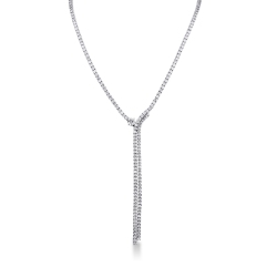 Y Kette Weißgold mit Diamanten