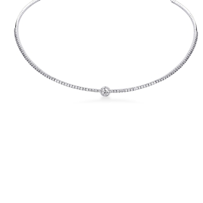 Weißgold 750 Chocker mit Diamanten