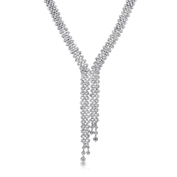 Diamanten Y-Collier Weißgold 18 Karat