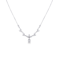 Collier mit Diamanten 750er Weißgold