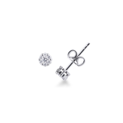 Illusion Diamant Ohrstecker Weißgold 750 0,22 ct