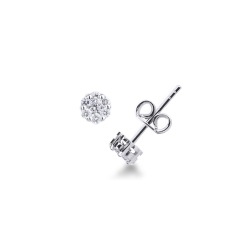 ILLUSION Weißgold 18K Ohrstecker mit Diamanten