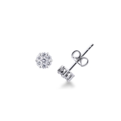 Ohrstecker Weißgold Diamant 750, Illusion Collection