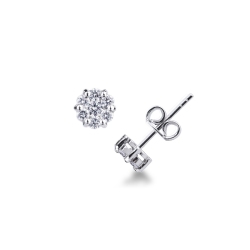 ILLUSION Ohrstecker 18 Karat Weißgold Diamanten