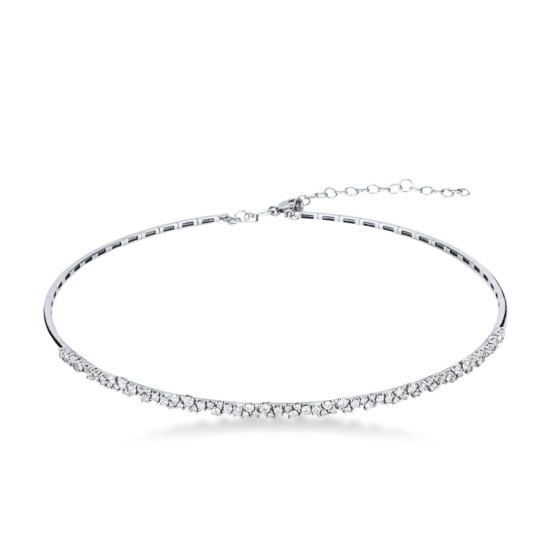 Choker Aura aus Weißgold 18K mit Diamanten