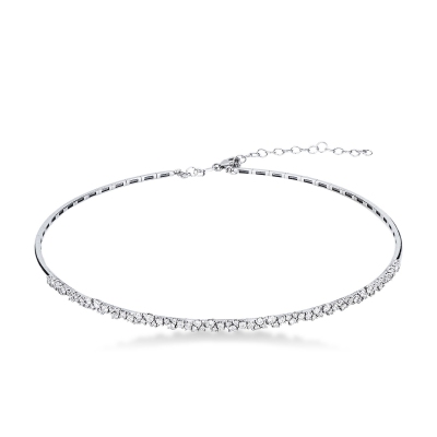 Choker Aura aus Weißgold 18K mit Diamanten