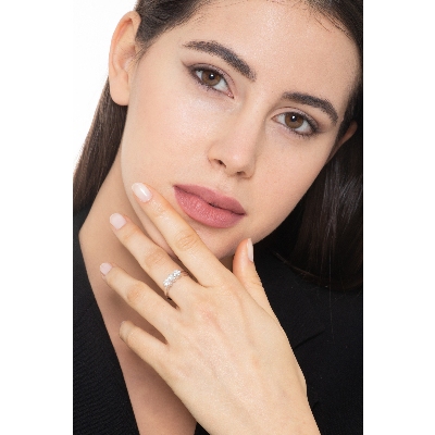 Trilogy Ring aus Weißgold