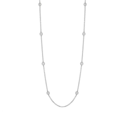 Tiffany Damenkette 45 mit Diamanten Weißgold