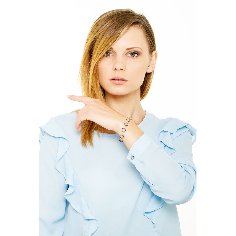 Saphir Armband Damen mit Diamanten Weißgold 18k Saphir Armband Damen mit Diamanten Weißgold 18k