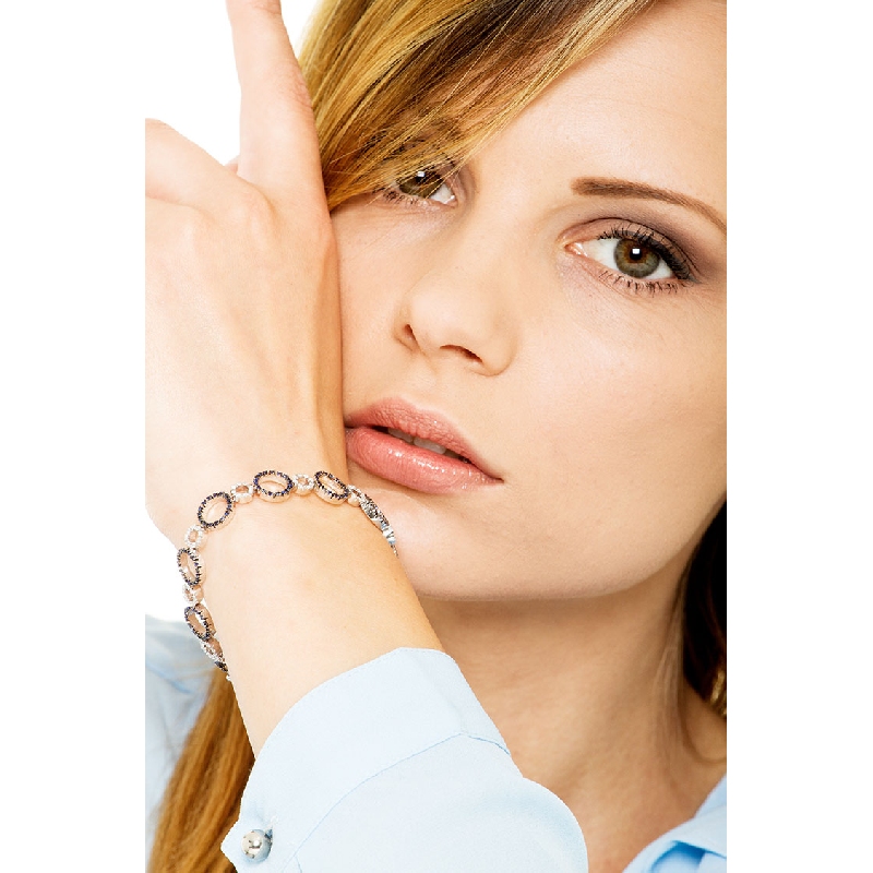 Saphir Armband Damen mit Diamanten Weißgold 18k Saphir Armband Damen mit Diamanten Weißgold 18k