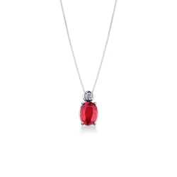 Rubin Damenkette mit Diamanten
