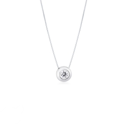 Damenkette aus Weißgold mit Solitär-Anhänger