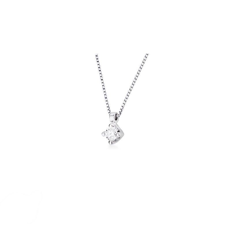 750 Weißgold Kette Damen mit Diamant-Anhänger 750 Weißgold Kette Damen mit Diamant-Anhänger