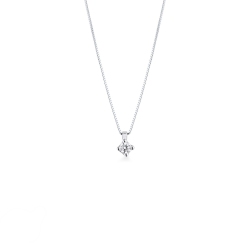 Halskette Damen 18K Weißgold mit Diamanten