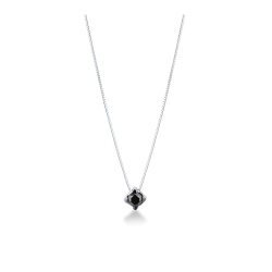 Herrenkette mit schwarzen Diamanten 0.45 kt Weißgold 18k