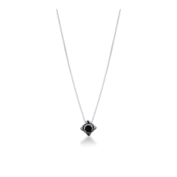Schwarzer Diamant Kette Herren 750er Weißgold