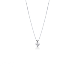 18K Weißgold Damenkette mit Diamanten