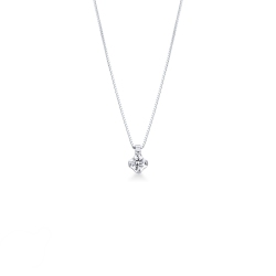 Diamant-Anhänger 18K Weißgold mit einem 0,20 kt Diamanten