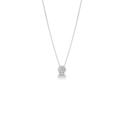 ILLUSION Weißgold Kette 750 mit Diamant Anhänger