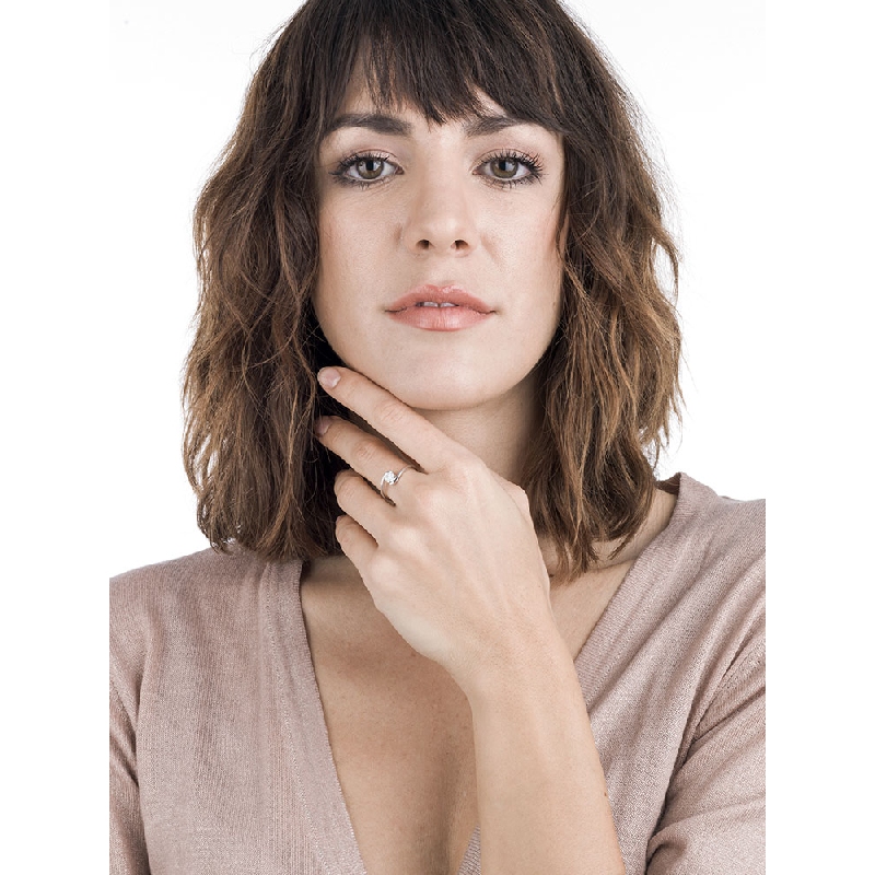 Weißgold Ring 750 TOI&MOI Illusion mit Diamanten Weißgold Ring 750 TOI&MOI Illusion mit Diamanten