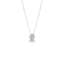 Weißgold Kette mit Diamant-Anhänger ILLUSION