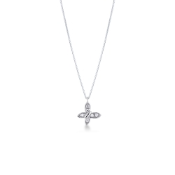Schmetterling Kette Weißgold mit Diamanten-Anhänger
