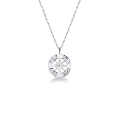 Herrenkette mit Windrose aus Diamanten