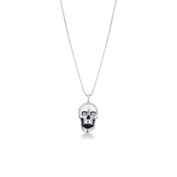 Kette mit Totenkopf mit Diamanten