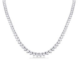 Tennis Kette mit Diamanten aus 18K Weißgold