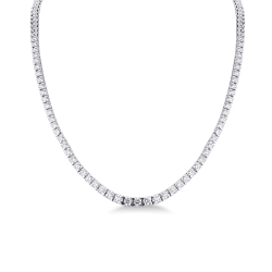 Weißgold 18K Tennis Halskette Diamanten