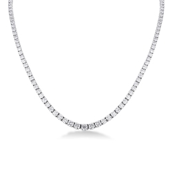 Tennis Kette 18K Weißgold mit Diamanten