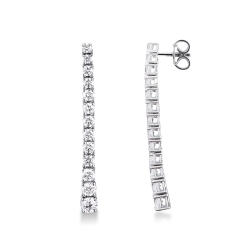 Ohrhänger mit Diamanten 18K Weißgold