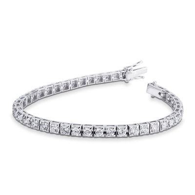 18K Weißgold Tennis Diamantarmband