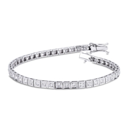 Tennisarmband Weißgold 750 mit Diamanten