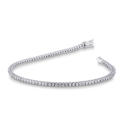 Tennis Armband mit Diamanten für Damen und Herren Weißgold