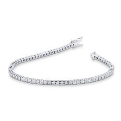 750 Weißgold -Tennisarmband mit 0,025 Karat Diamanten