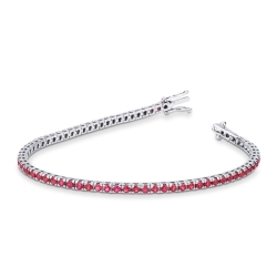 Tennisarmband Weißgold mit Rubinen