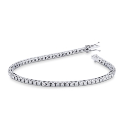 Tennisarmband 18K Weißgold mit 0,035 Karat Diamanten