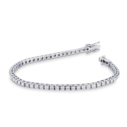 Weißgold Tennisarmband mit Diamanten