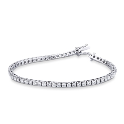 Tennisarmband aus 18K Weißgold 750 mit Diamanten